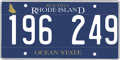 RI license plate 196249
