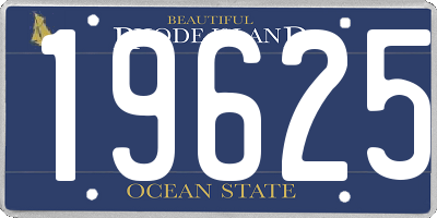 RI license plate 19625