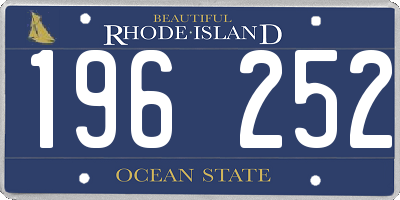 RI license plate 196252