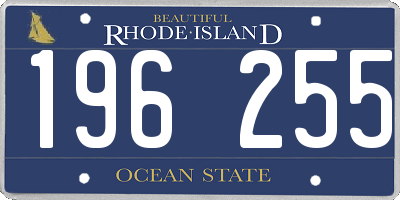 RI license plate 196255