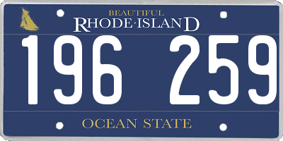 RI license plate 196259