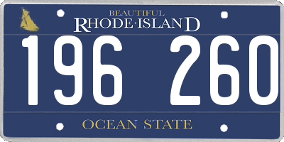 RI license plate 196260