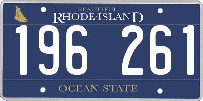 RI license plate 196261
