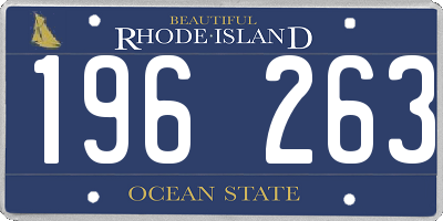RI license plate 196263