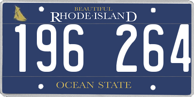 RI license plate 196264