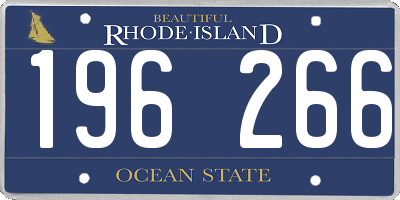 RI license plate 196266