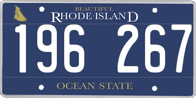 RI license plate 196267