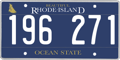 RI license plate 196271