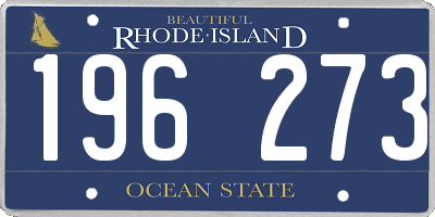 RI license plate 196273