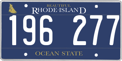 RI license plate 196277