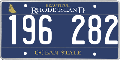 RI license plate 196282