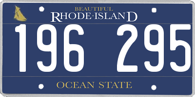 RI license plate 196295