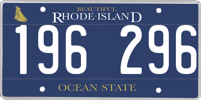 RI license plate 196296