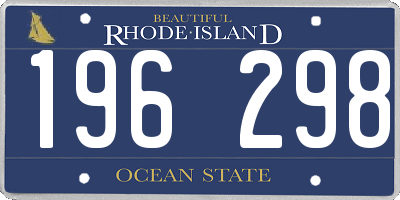 RI license plate 196298