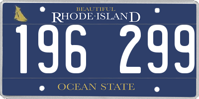 RI license plate 196299
