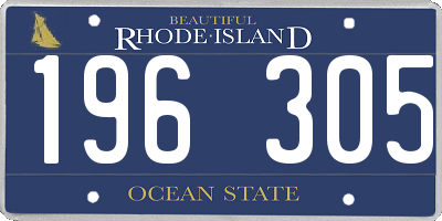 RI license plate 196305