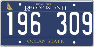 RI license plate 196309