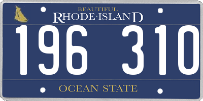 RI license plate 196310
