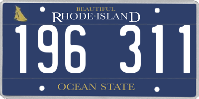 RI license plate 196311