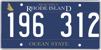 RI license plate 196312