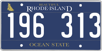 RI license plate 196313