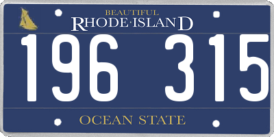 RI license plate 196315