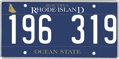 RI license plate 196319