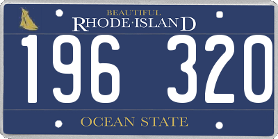 RI license plate 196320