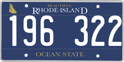 RI license plate 196322
