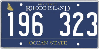 RI license plate 196323