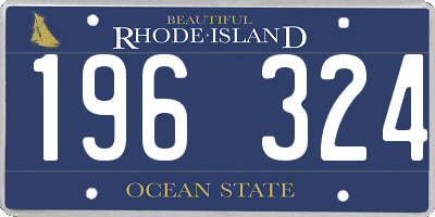 RI license plate 196324