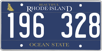 RI license plate 196328