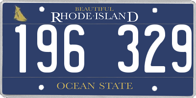 RI license plate 196329