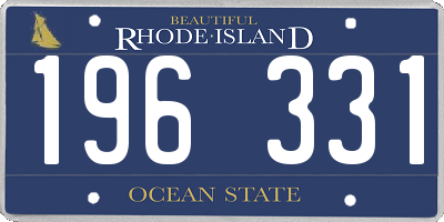 RI license plate 196331
