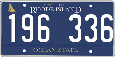 RI license plate 196336