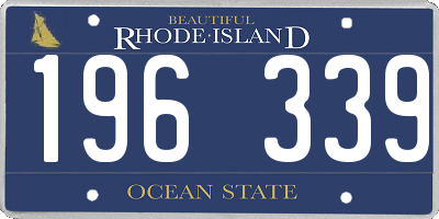 RI license plate 196339