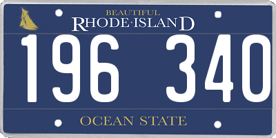 RI license plate 196340