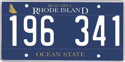 RI license plate 196341