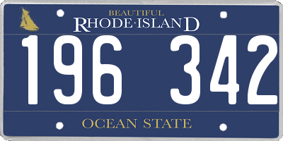 RI license plate 196342