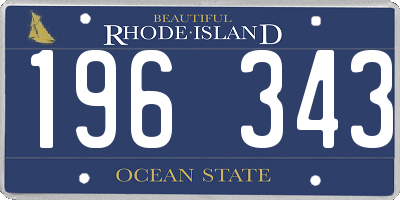 RI license plate 196343