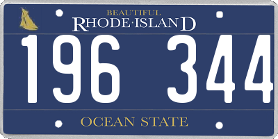 RI license plate 196344