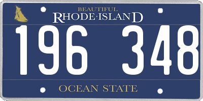 RI license plate 196348