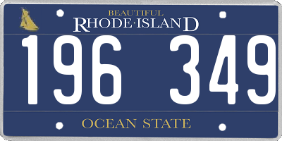 RI license plate 196349