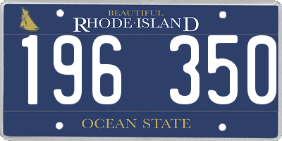RI license plate 196350