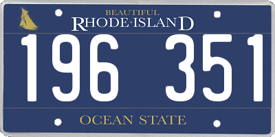 RI license plate 196351
