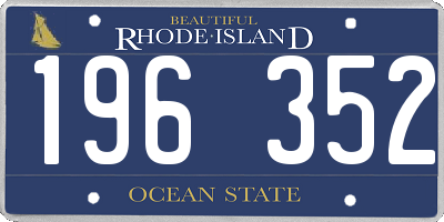 RI license plate 196352