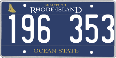 RI license plate 196353