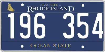 RI license plate 196354