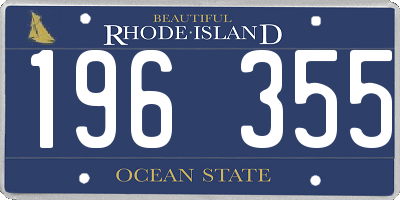 RI license plate 196355