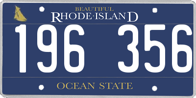 RI license plate 196356
